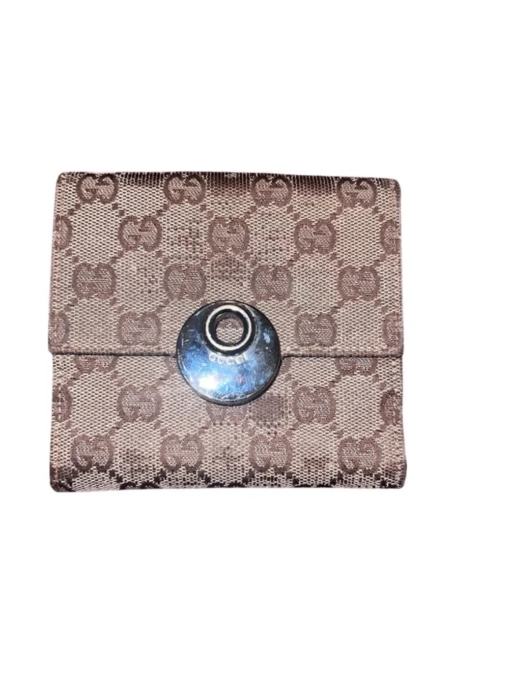 Vintage Y2K Gucci GG Canvas Eclipse Compact Wallet